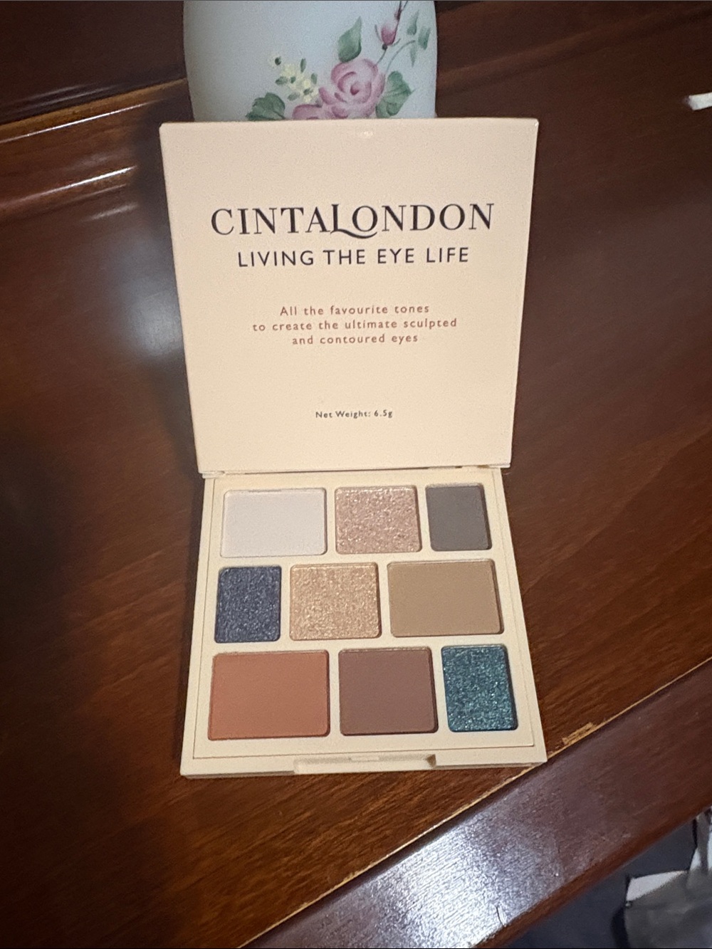 CIN+LONDON Neutral & Teal Shimmer Eyeshadow Palette